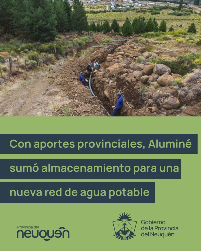 Finalizó una obra que mejora el abastecimiento de agua potable en Aluminé